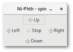 The "Spin" dialog of the OpenGL window in the Atomes program.